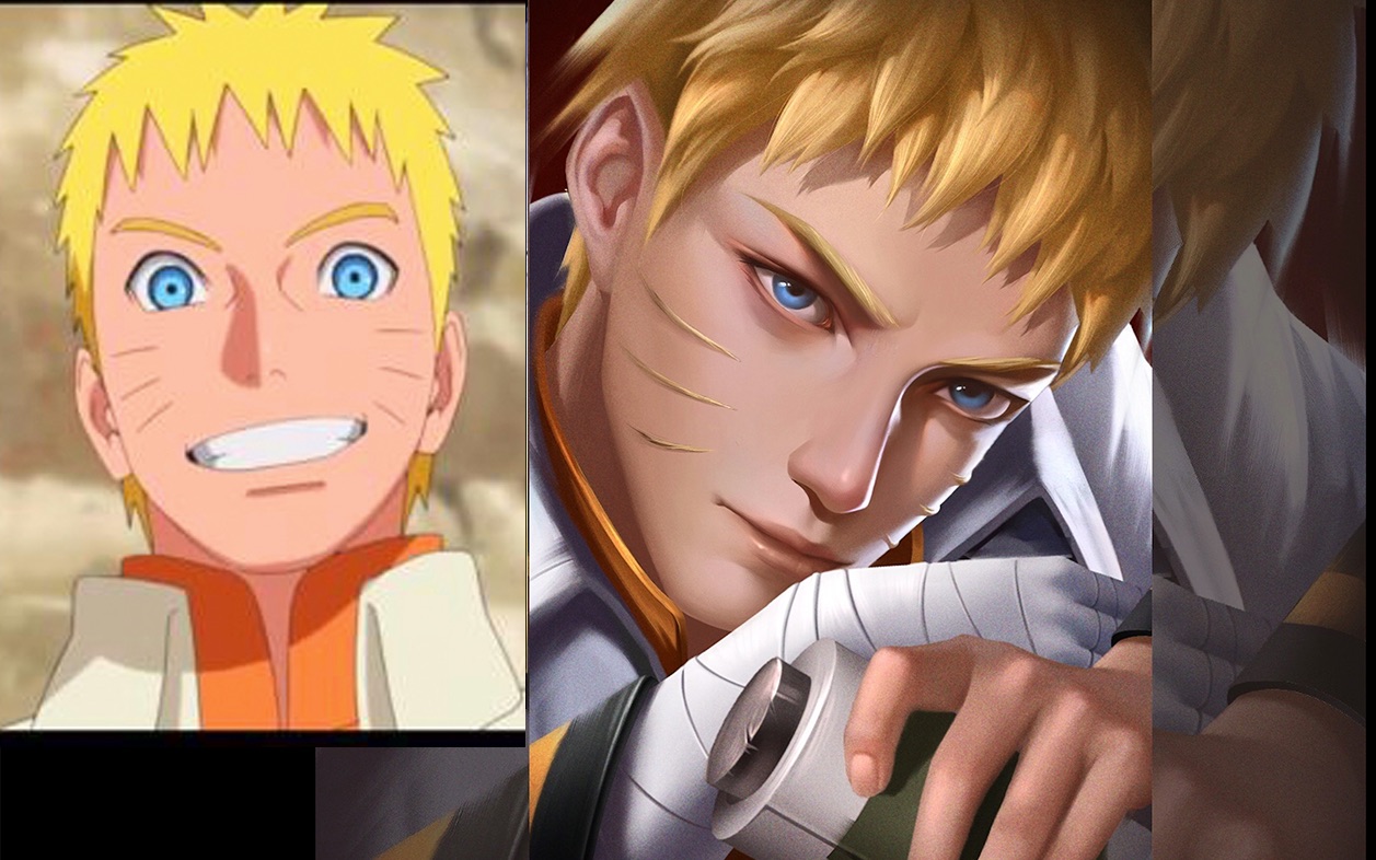 厚涂火影忍者鸣人七代目的绘画过程