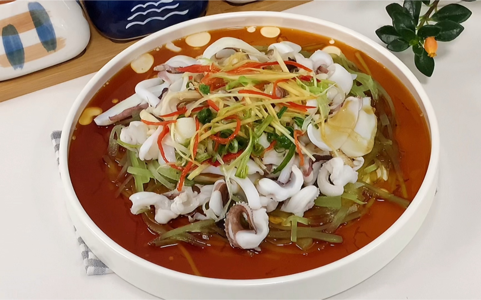 好吃到转圈7515鲜嫩爽脆的葱油墨鱼73超简单