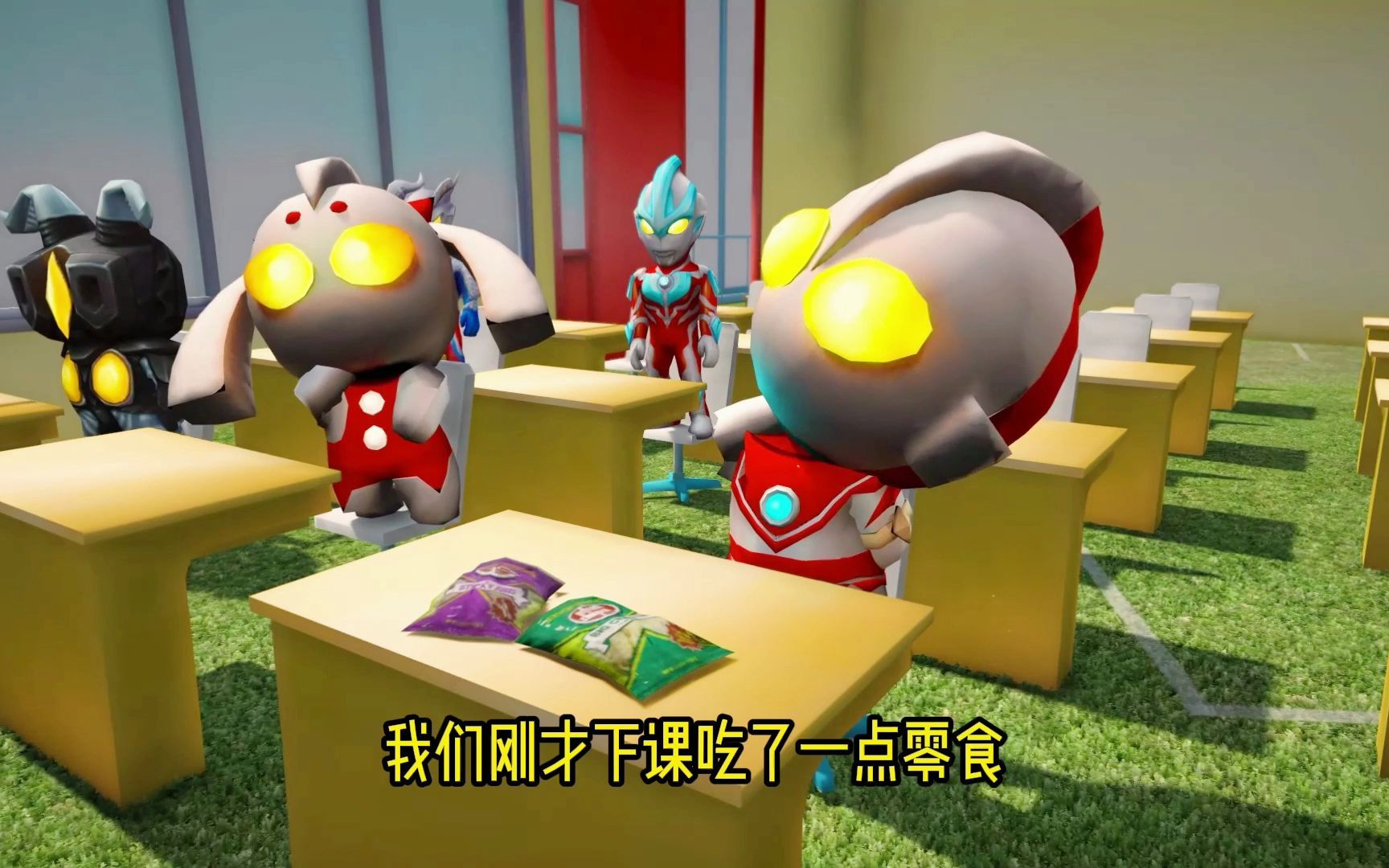 奥特曼:吃东西之前要先注意看保质期哦,过期的食品不能吃