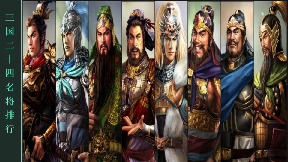 三国24名将排名,谁是第一?