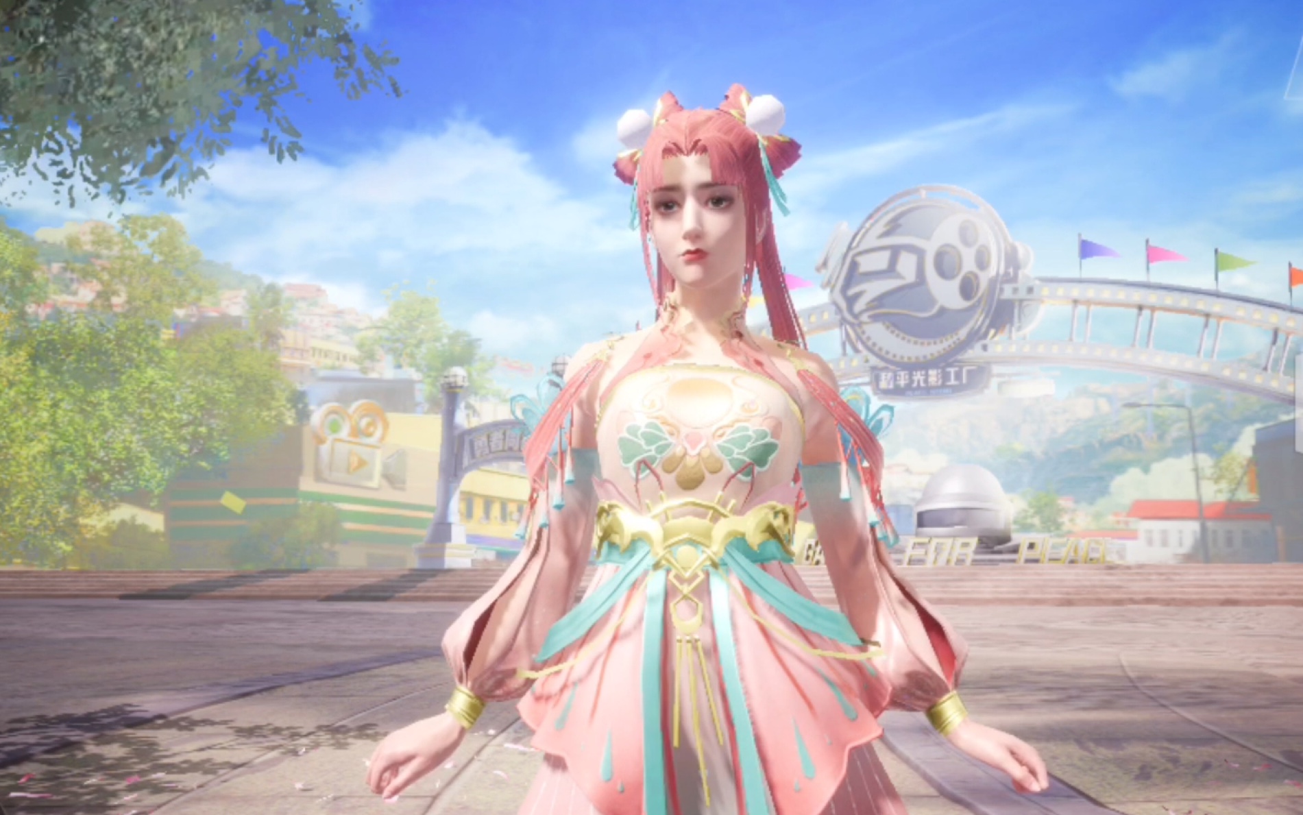 [和平精英]捏脸《三生三世》迪丽热巴造型,和这套服饰简直绝配!