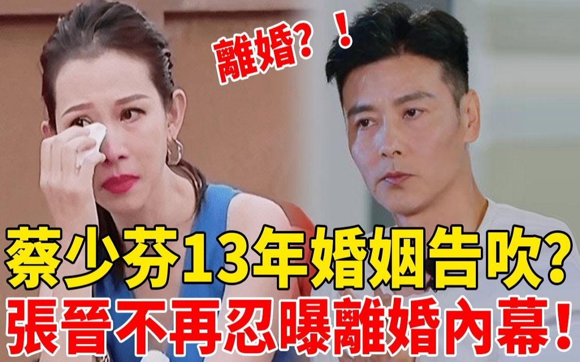 蔡少芬13年婚姻正式告吹?张晋忍无可忍曝离婚内幕!这次真的永别了!蔡少芬!哔哩哔哩bilibili