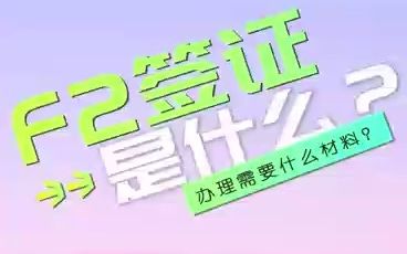 F2签证是什么?办理需要什么材料?哔哩哔哩bilibili