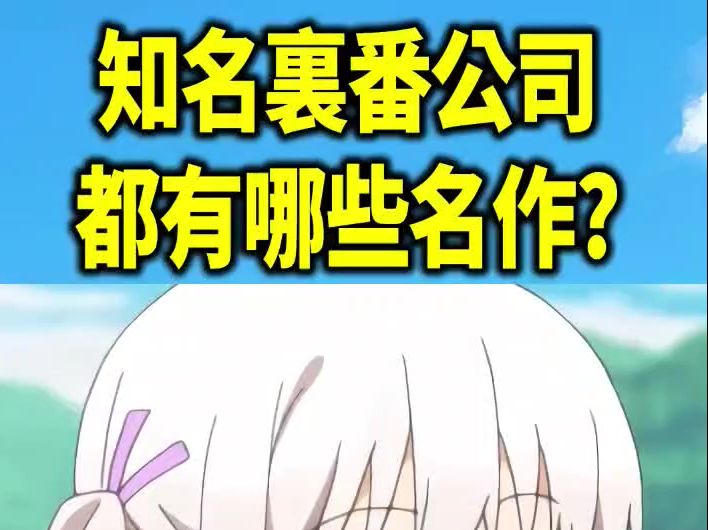 知名里番公司都有什么作品?哔哩哔哩bilibili