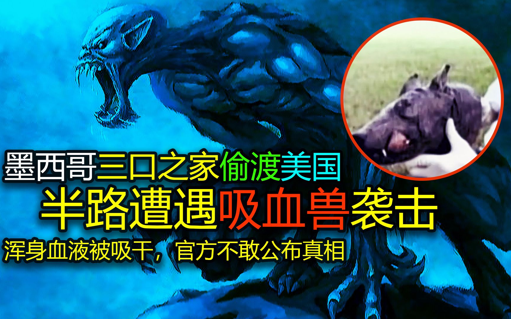 墨西哥三口之家偷渡美国,半路遭遇吸血兽袭击,浑身血液被吸干