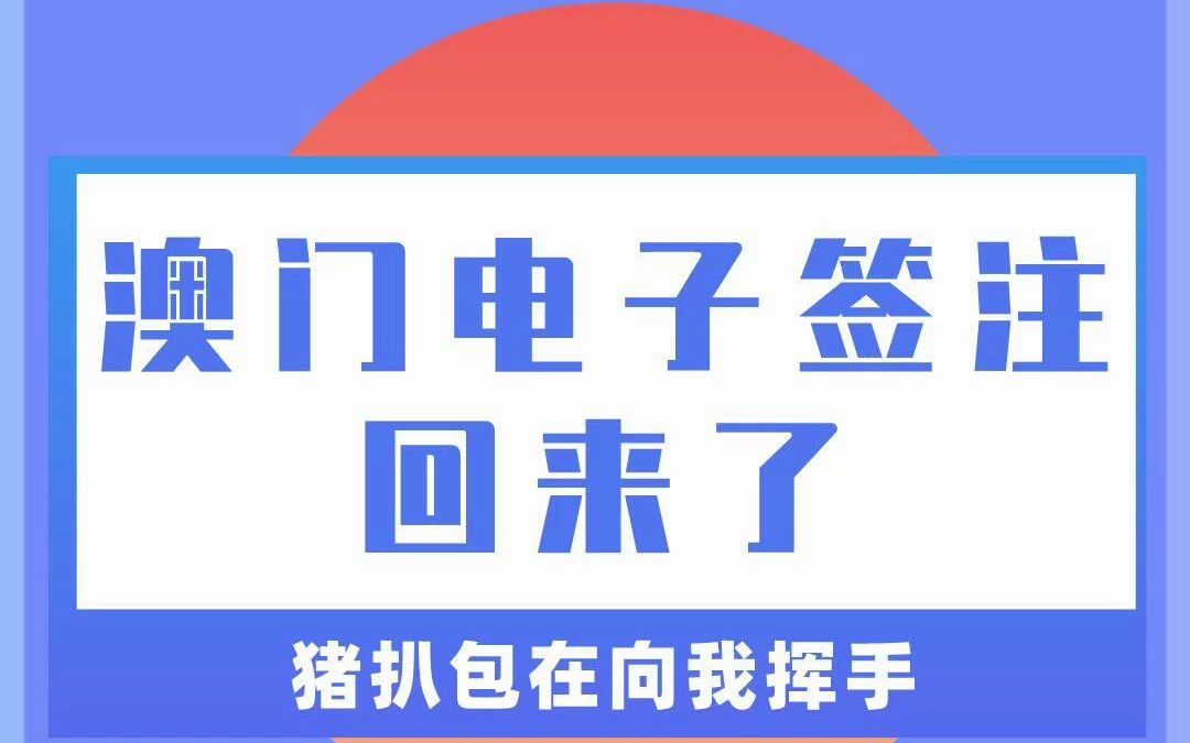 澳门旅游电子签注终于回来啦,现在去澳门有什么需要注意的吗?哔哩哔哩bilibili