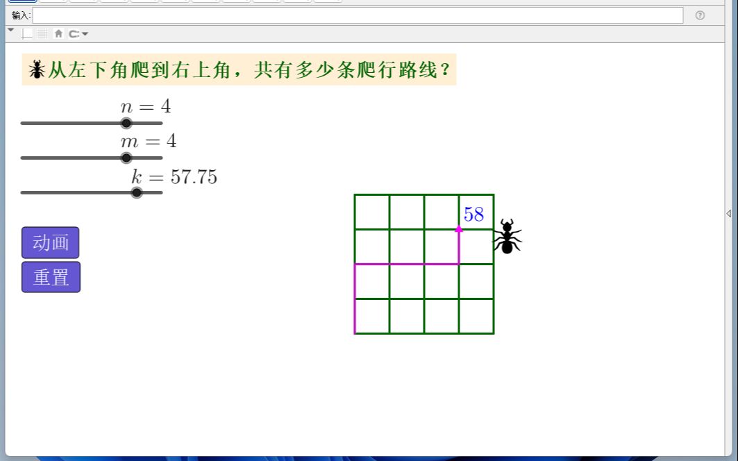 蚂蚁的爬行路线有多少条?哔哩哔哩bilibili