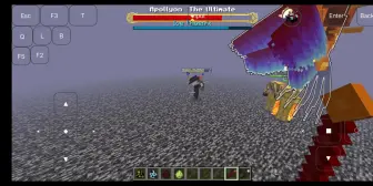 Descargar video: 使徒(附属mod加强)vs寒冰不死鸟，刚玉守护者(Minecraft1.20.1)