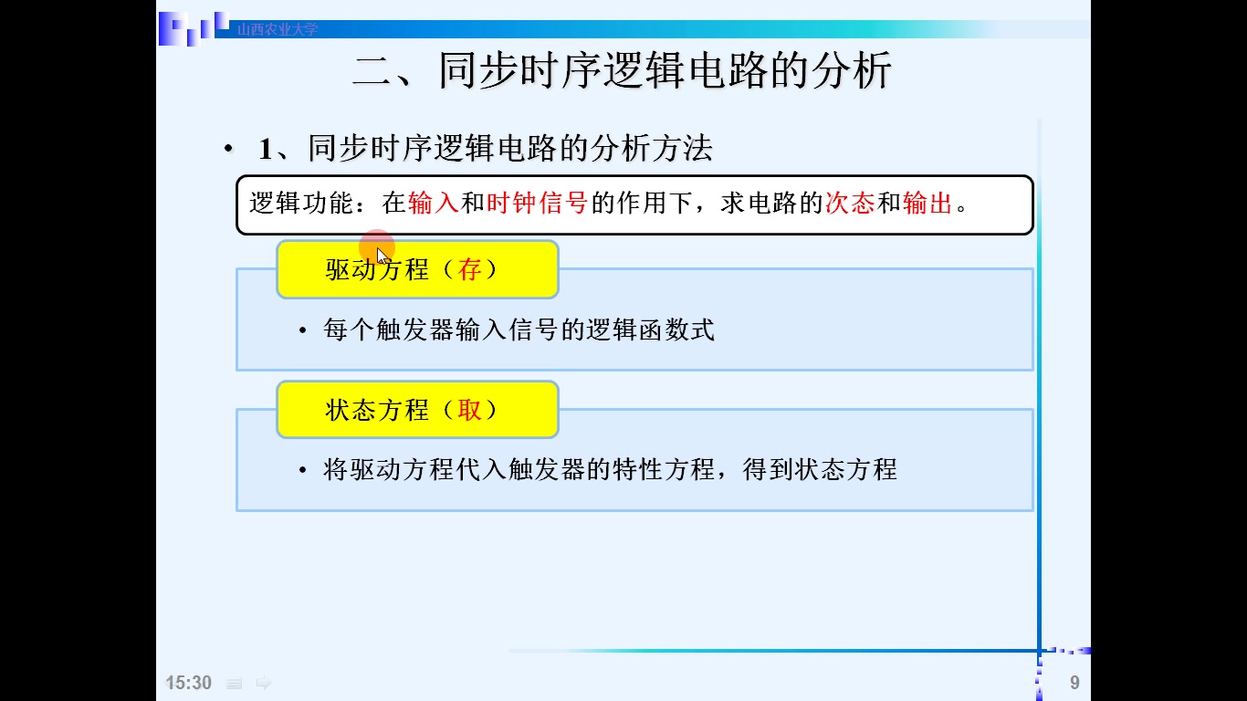 [图]数字电子技术基础 6.2 时序逻辑电路的分析(1)