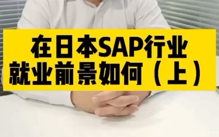 在日本SAP行业就业前景如何?(上)持续更新哔哩哔哩bilibili