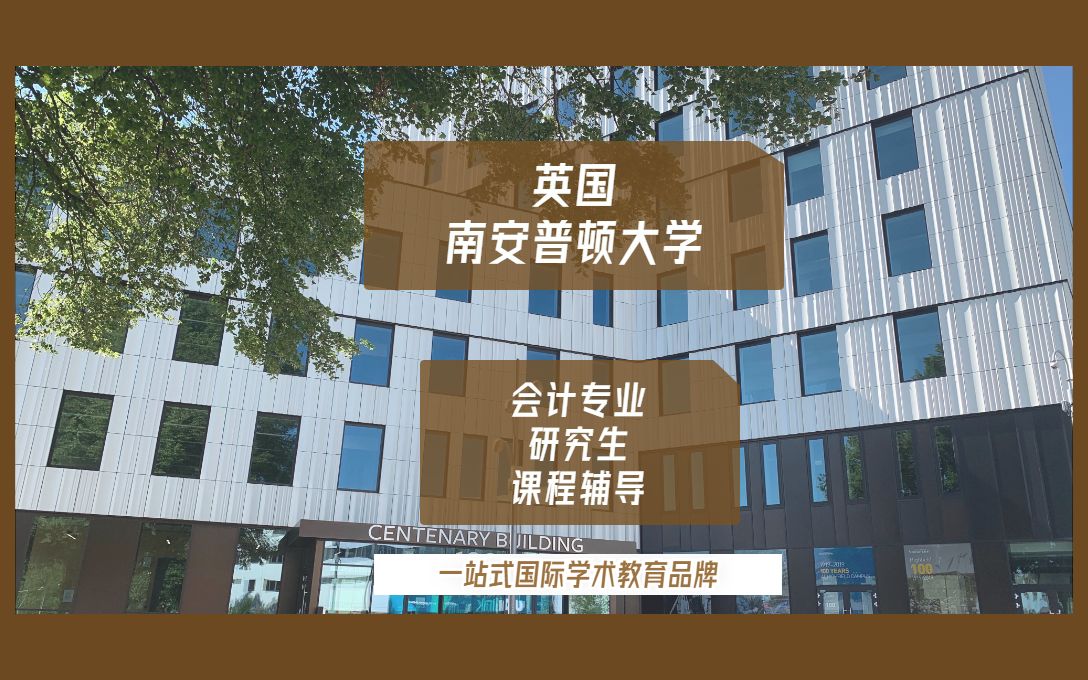 英国南安普顿大学会计专业研究生课程辅导|essay|presentation|作业辅导哔哩哔哩bilibili