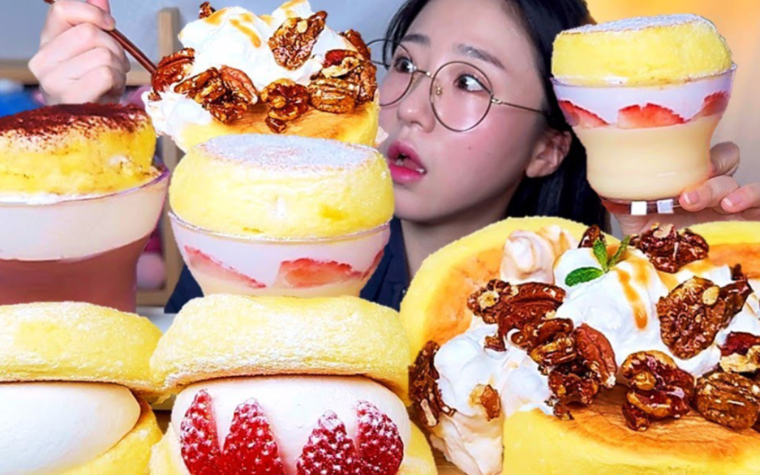 cossert 01 舒芙蕾草莓巧克力布丁/咸焦糖核桃奶油松饼