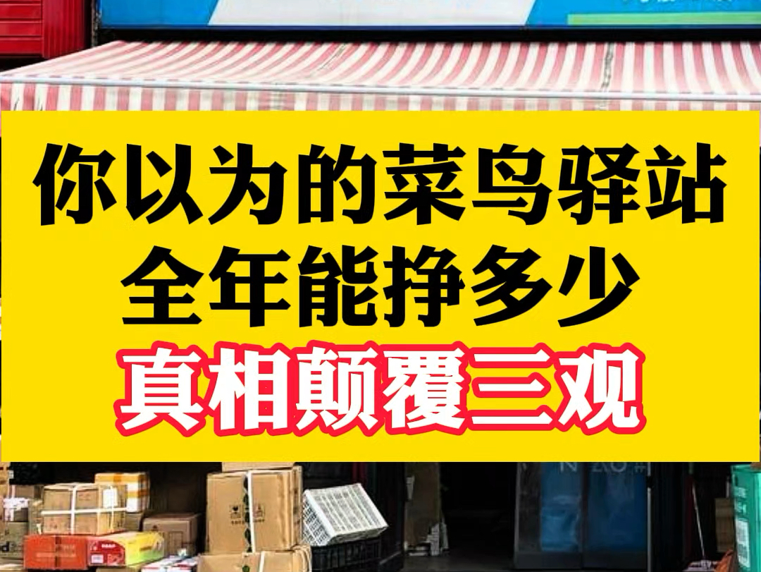 你以为的菜鸟驿站,全年能挣多少,真相颠覆三观.#经验分享 #经验分享#商业思维 #打工人 #菜鸟驿站哔哩哔哩bilibili