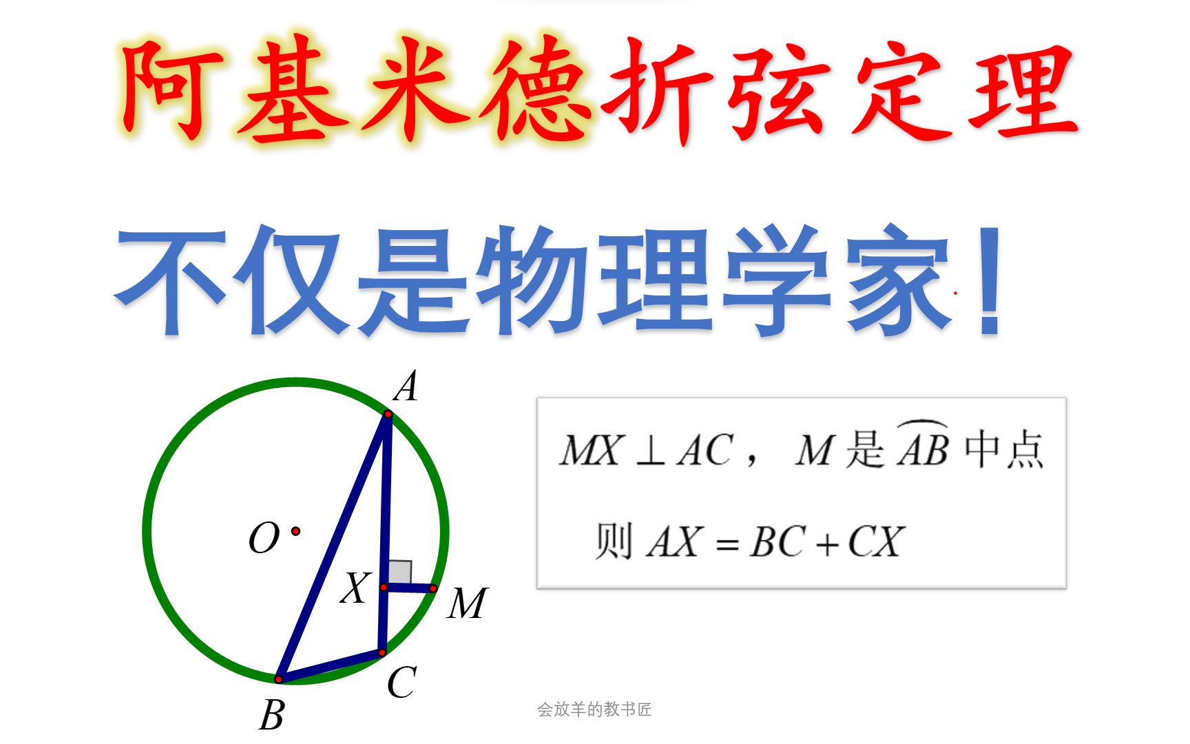 阿基米德折弦定理,你会几种方法证明呢?哔哩哔哩bilibili