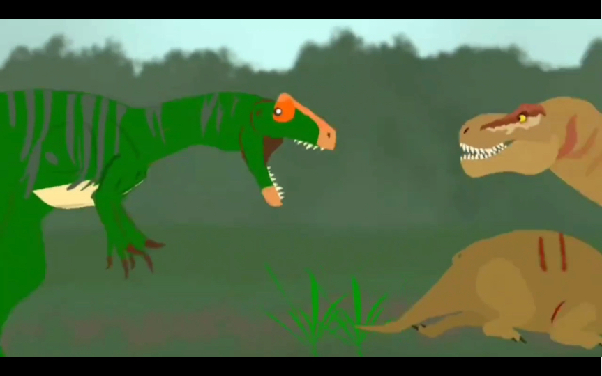异特龙vs食蜥王龙图片