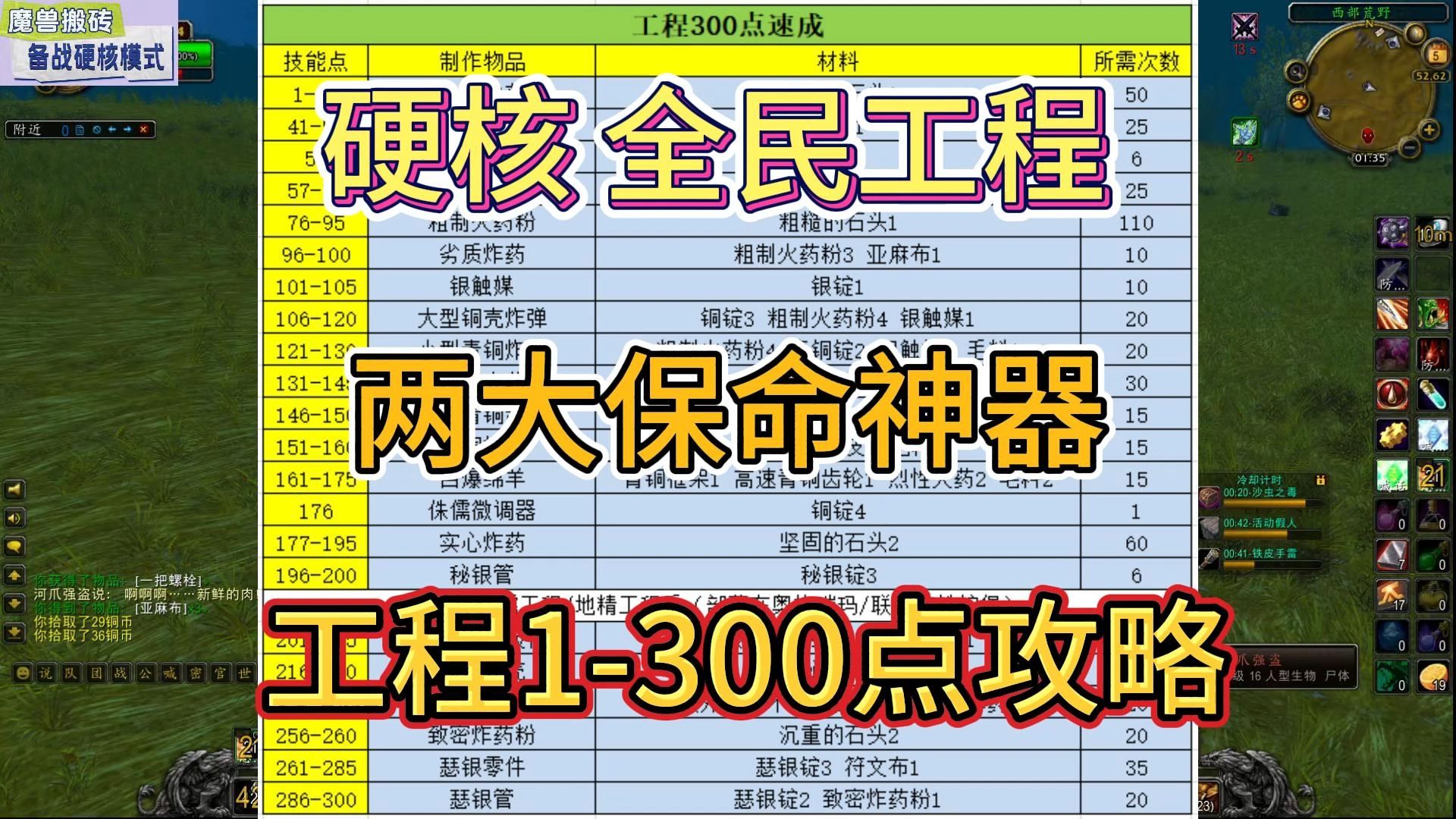 备战魔兽硬核 全民工程产两大保命神器 1300点攻略魔兽世界