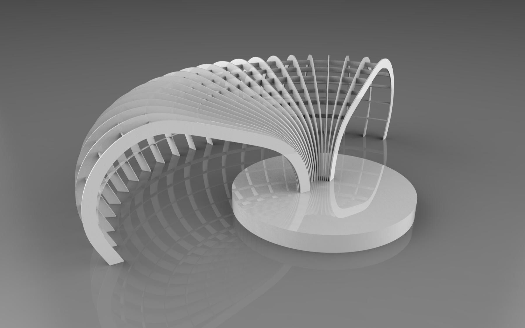 rhino曲面木结构装置案例