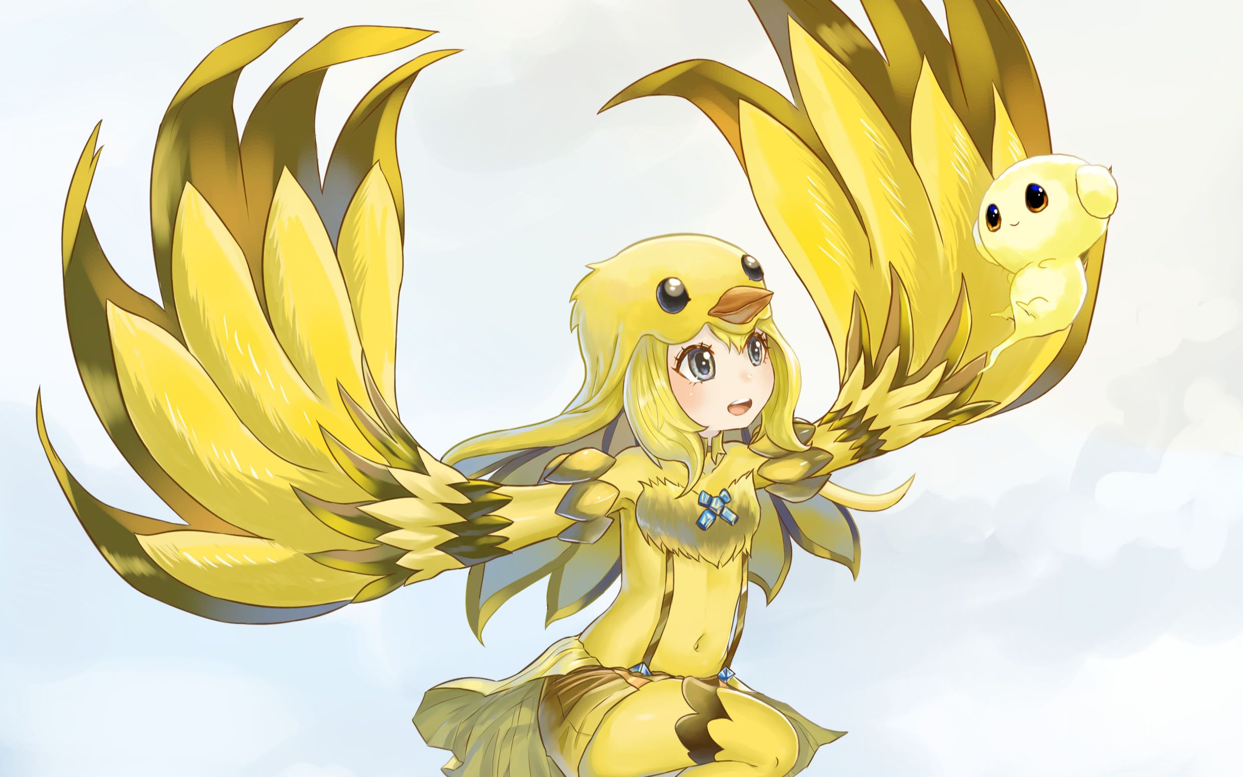 游戏王ll-绿柱石金丝雀绘制过程【sai】