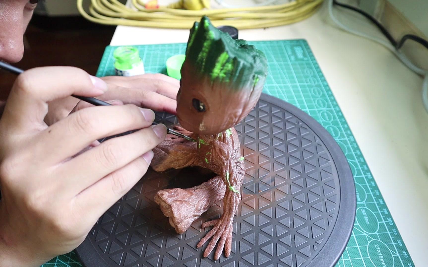 3d打印格鲁特上色