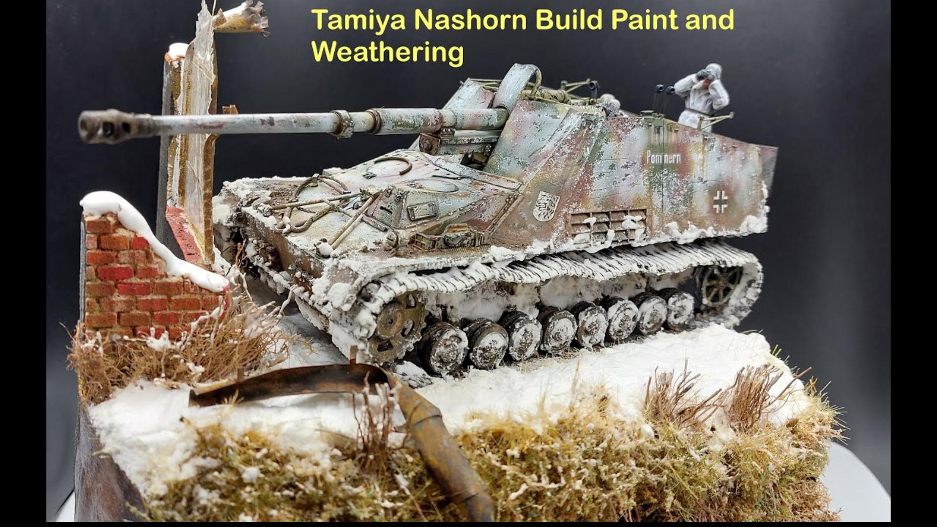 田宫tamiya 1/35 ww2 nashorn 二战 "犀牛"反坦克自行火炮模型制作