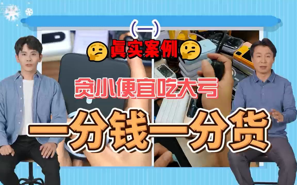真实案例!一分钱一分货!