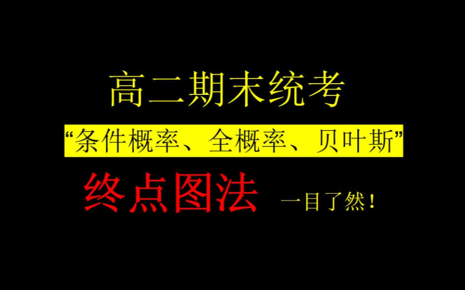 [图]学全概率不学贝叶斯，你的对手都笑麻了！终点图法，不用记公式，自然会用！