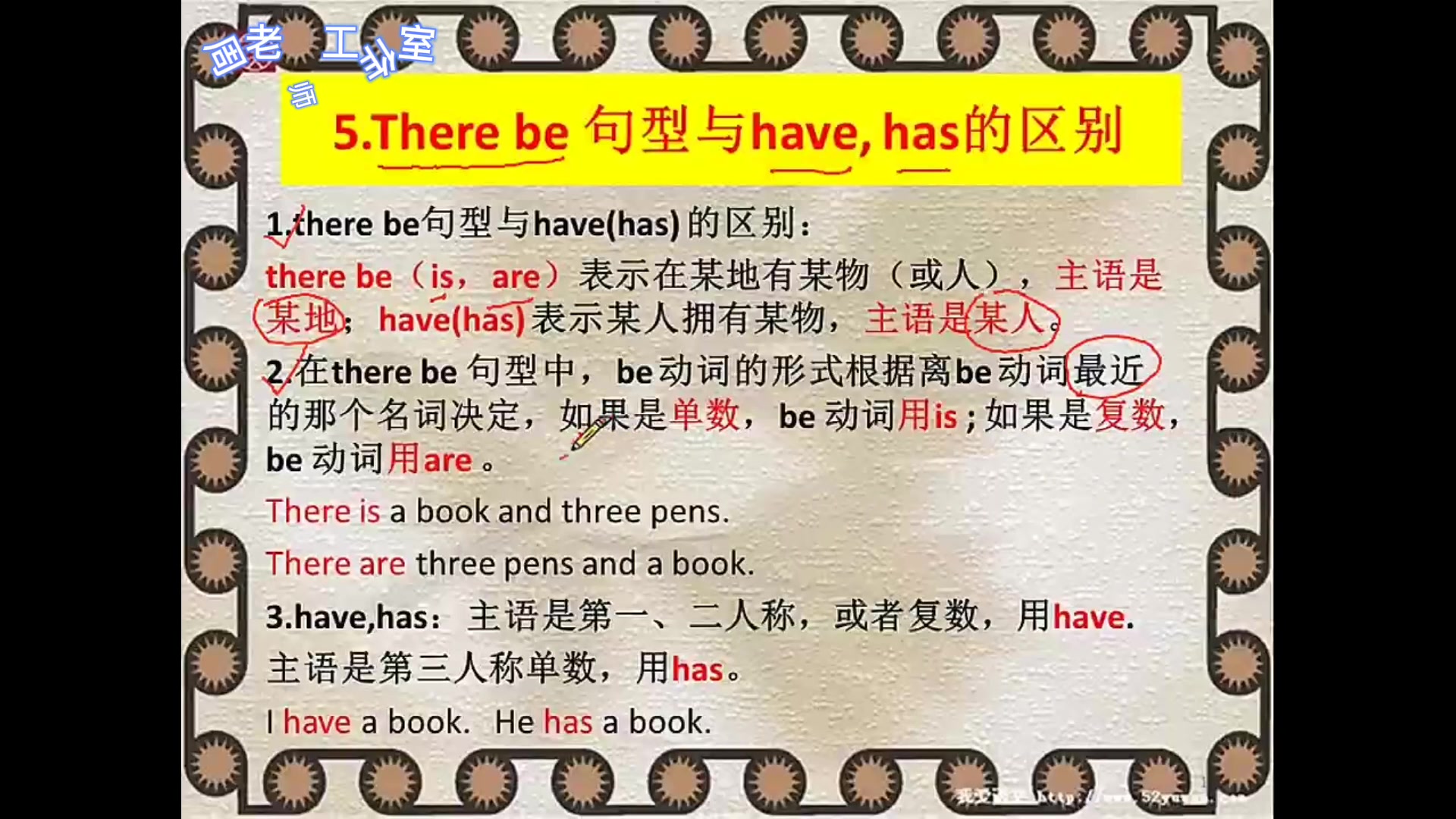 [图]【小学英语语法】总结和练习：5There be 句型与hav,has的区别