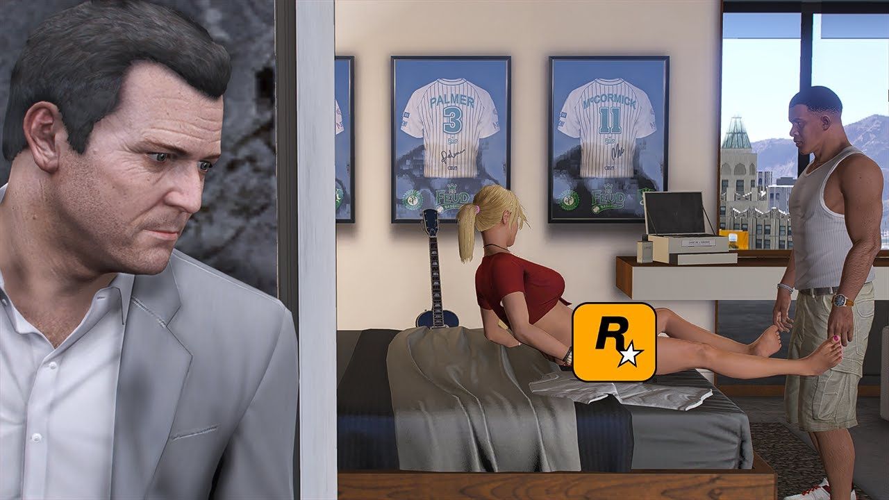 GTA5 中富兰克林和崔西偷偷做的事(被迈克尔当场抓住)