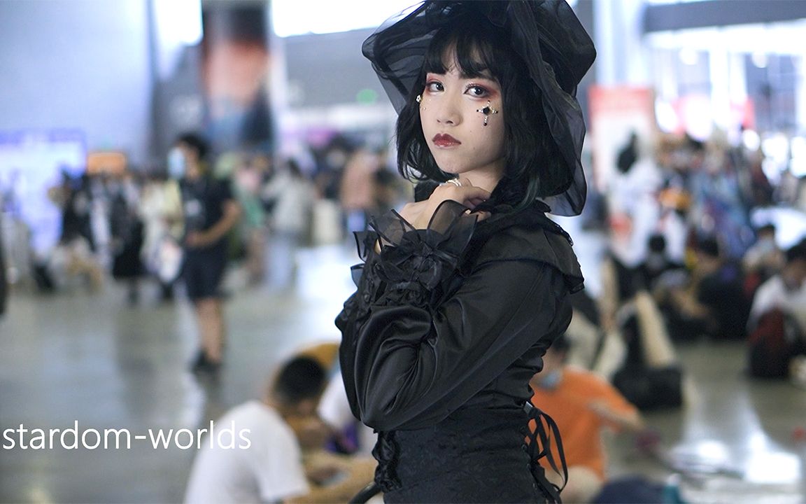 2020cicf漫展 黑色礼服美少女 cosplay