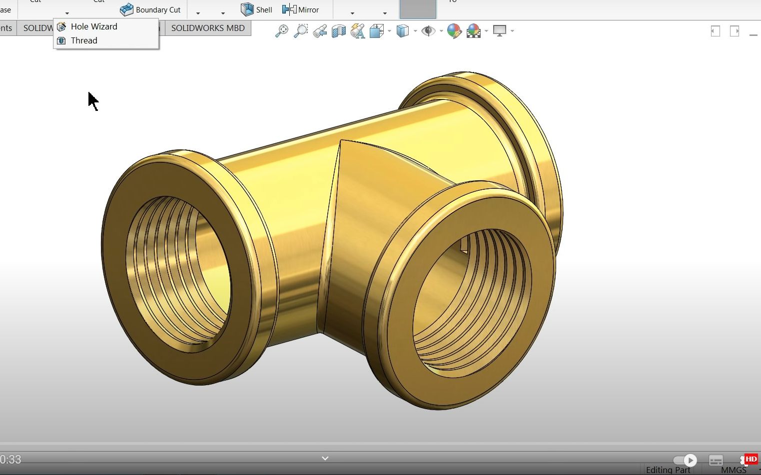 SolidWorks T型管件建模教程哔哩哔哩bilibili