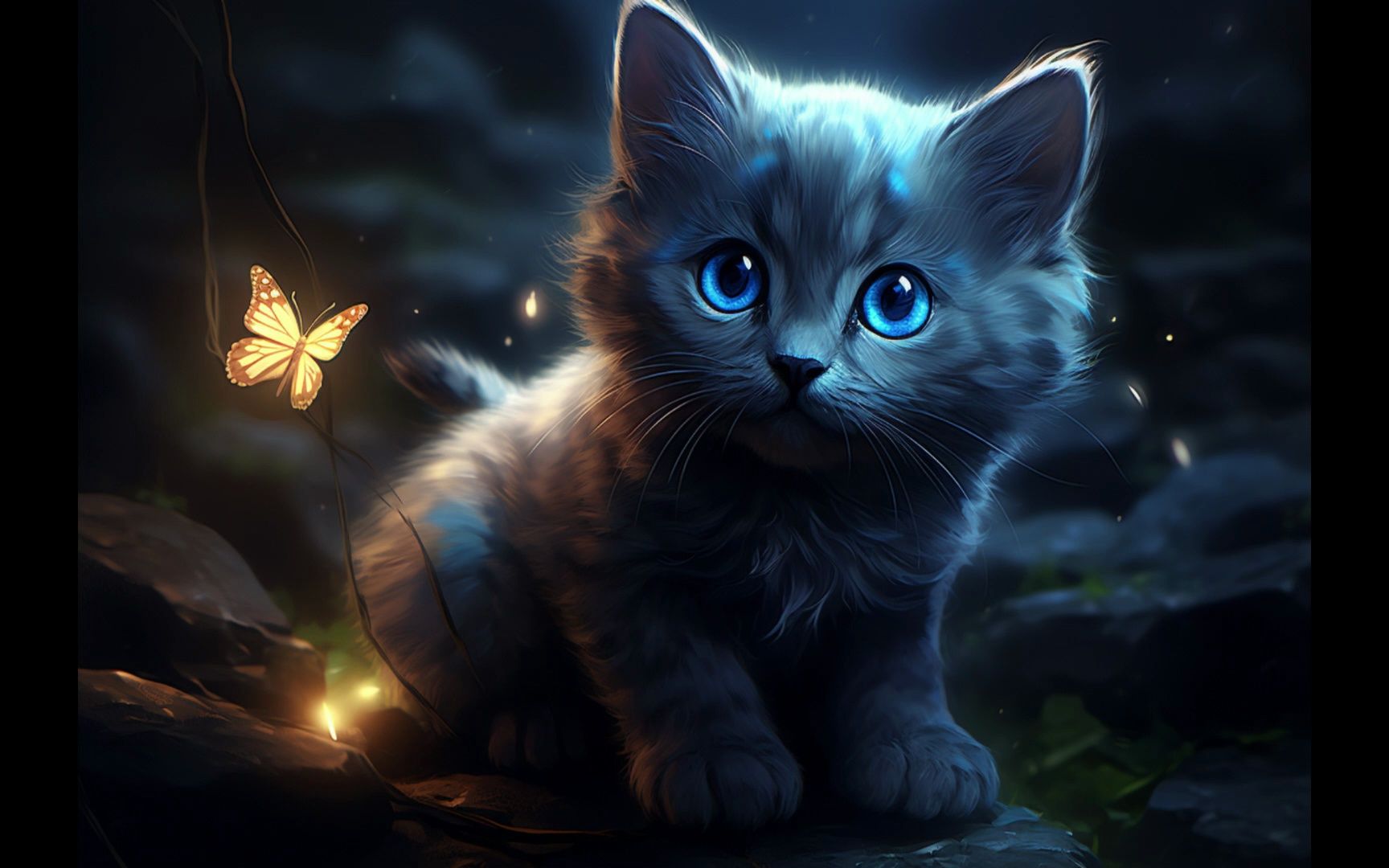 midjourney ai生成的精灵猫