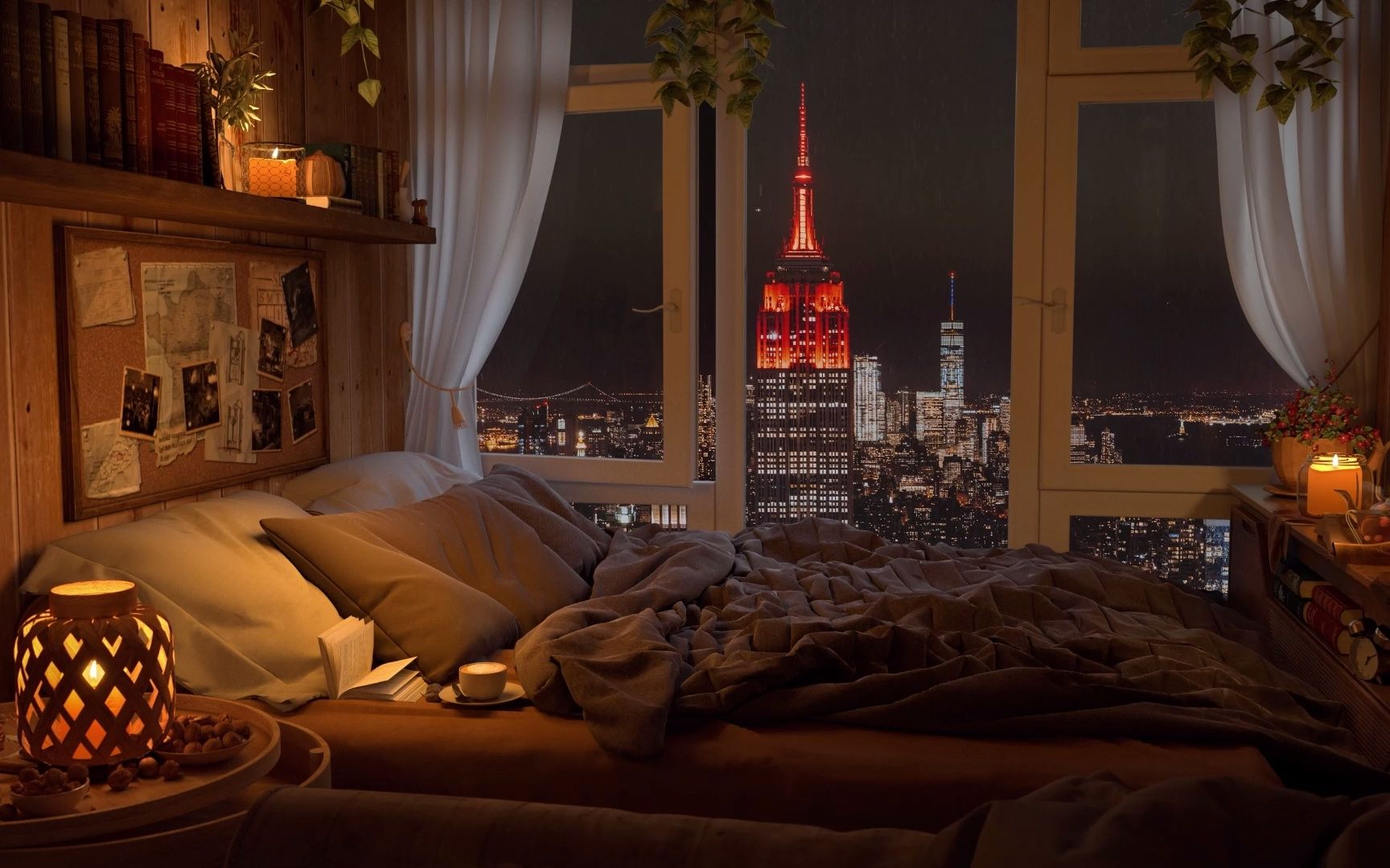 9715温馨大床惊艳美景73极度舒适的环境和雨声9715最适合