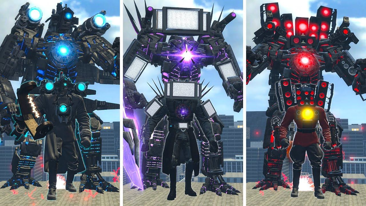 全新星际机甲泰坦监控人,机甲泰坦电视人,机甲泰坦音响人