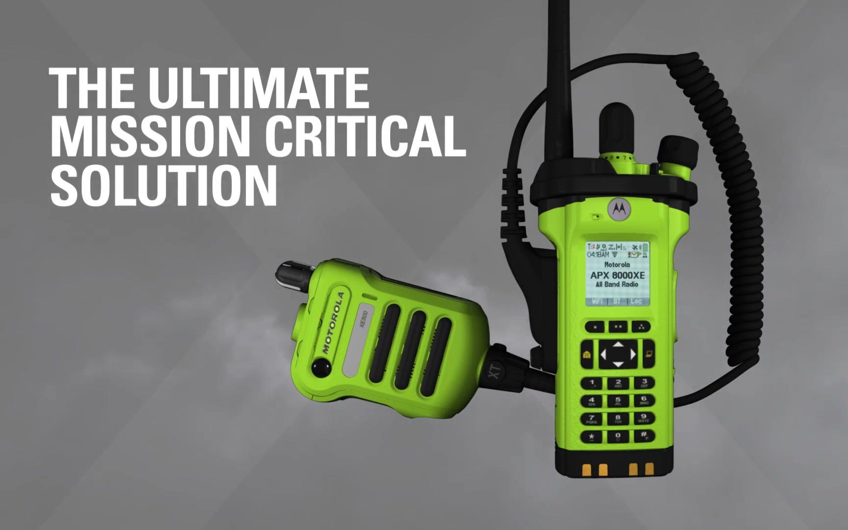 美国牛逼货摩托罗拉apx8000xeandxe500高端手持电台宣传片