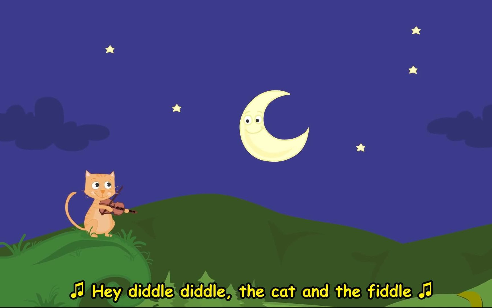 英语启蒙儿歌 好听的摇篮曲 hey diddle diddle