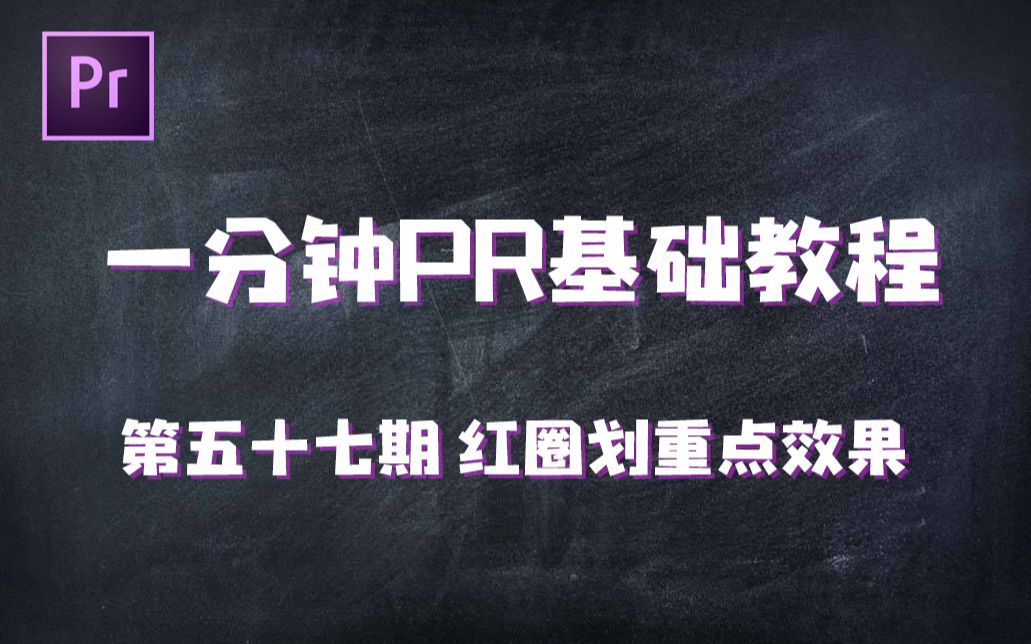 【PR新手教程】小姐姐带你学PR |57红圈划重点哔哩哔哩bilibili