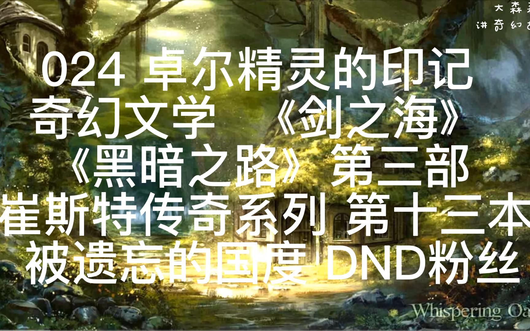 024 卓爾精靈的印記|崔斯特系列第十三本|《劍之海》|《黑暗之路 》第