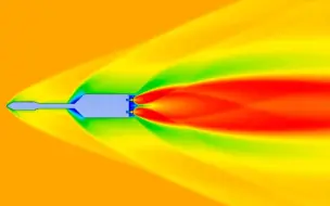 Скачать видео: 【Fluent】火箭及喷管在5马赫流场中的表现
