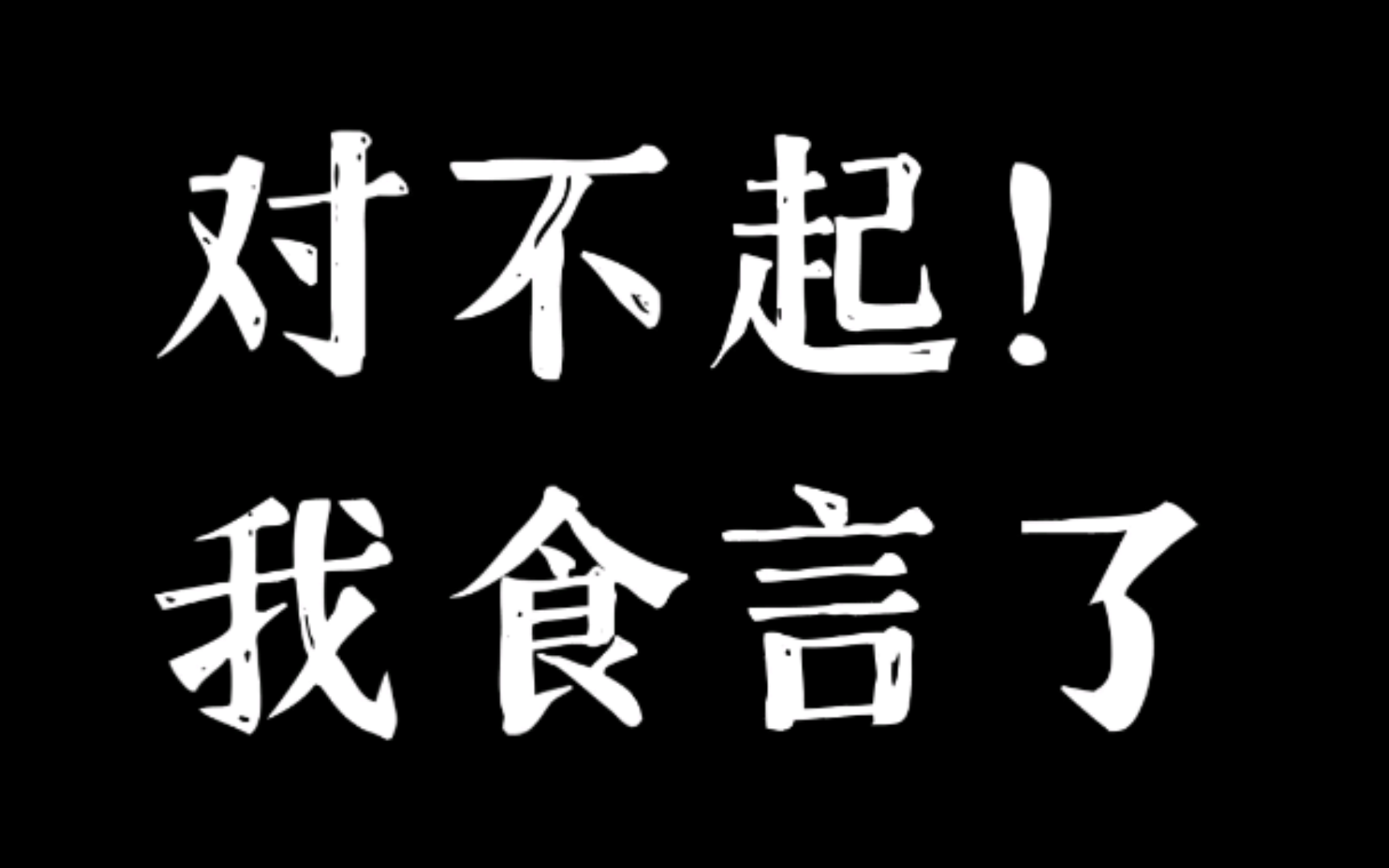 对不起!我食言了