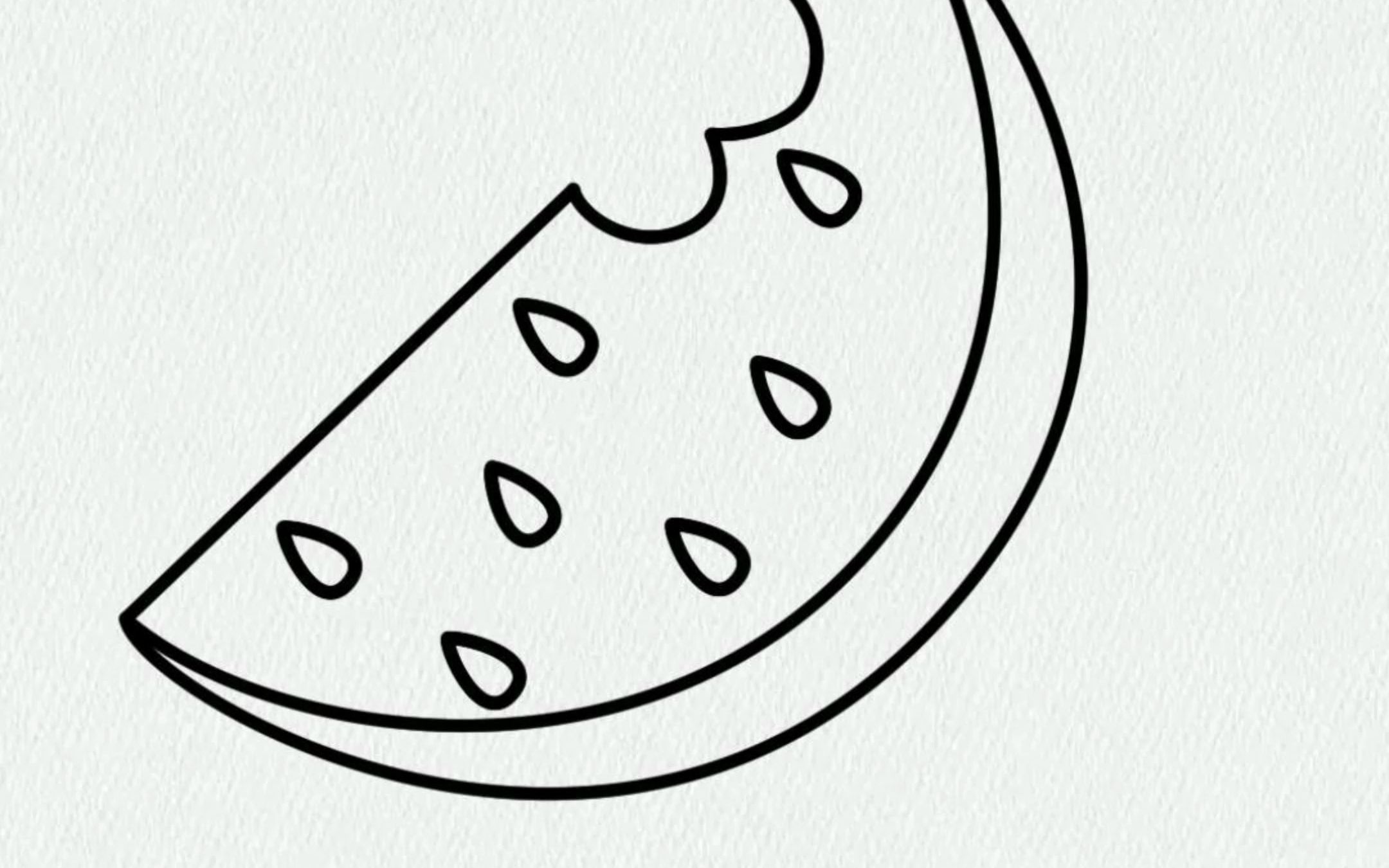 用3和c画西瓜,很简单