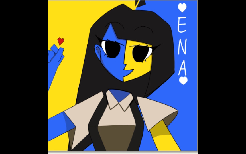 闲的时候画的ena老婆(各位大佬点歌赞呗【哭】)