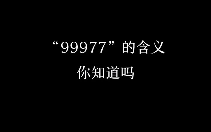 “99977”的含义,你知道吗?有的人失去了才知道后悔 看电影学英语 英语口语 每日英语 英语没那么难 英语台词 英语台哔哩哔哩bilibili