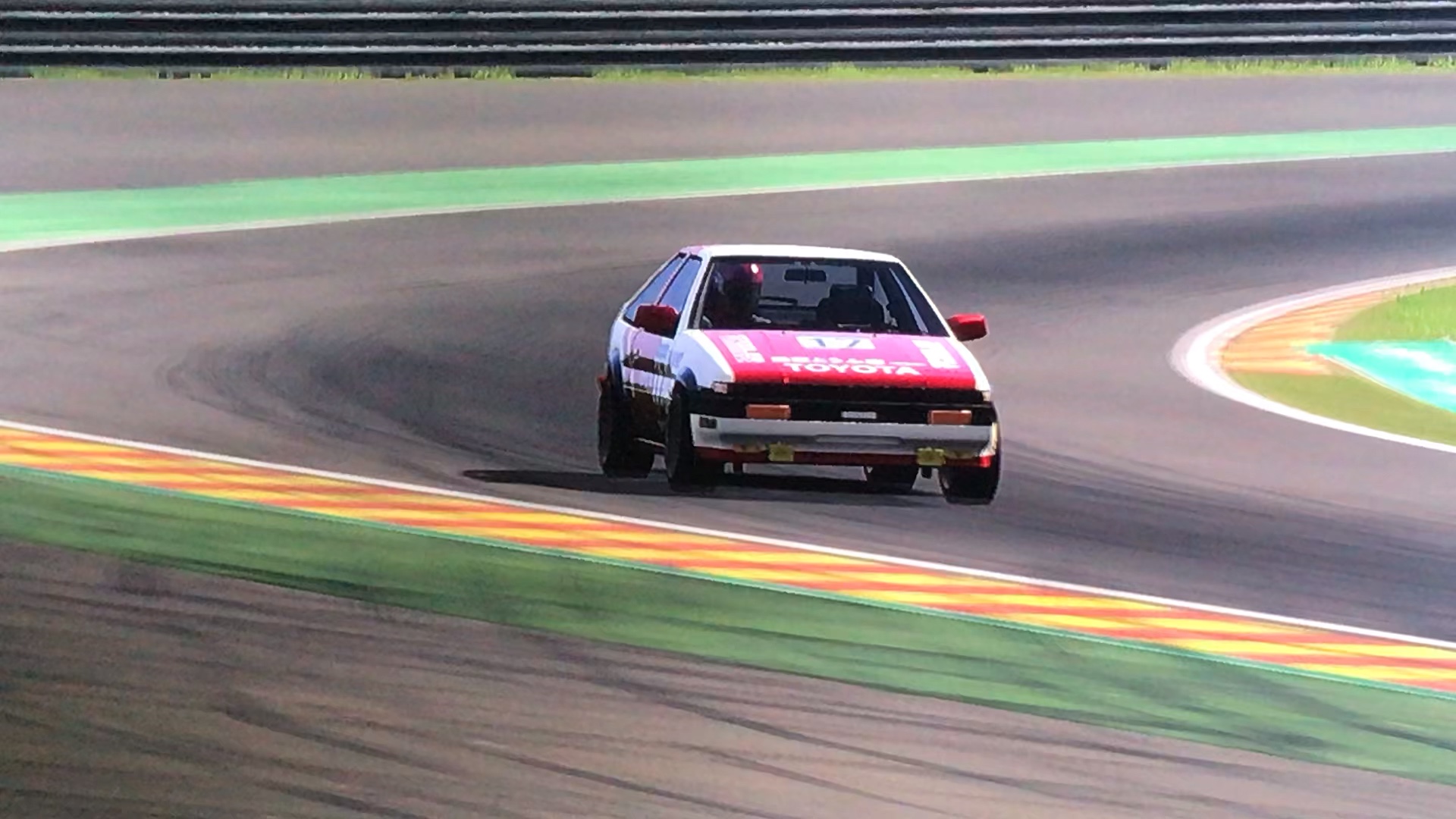 在神力科莎上用ae86tuned跑斯帕赛道3分06无驾驶辅助无辅助线