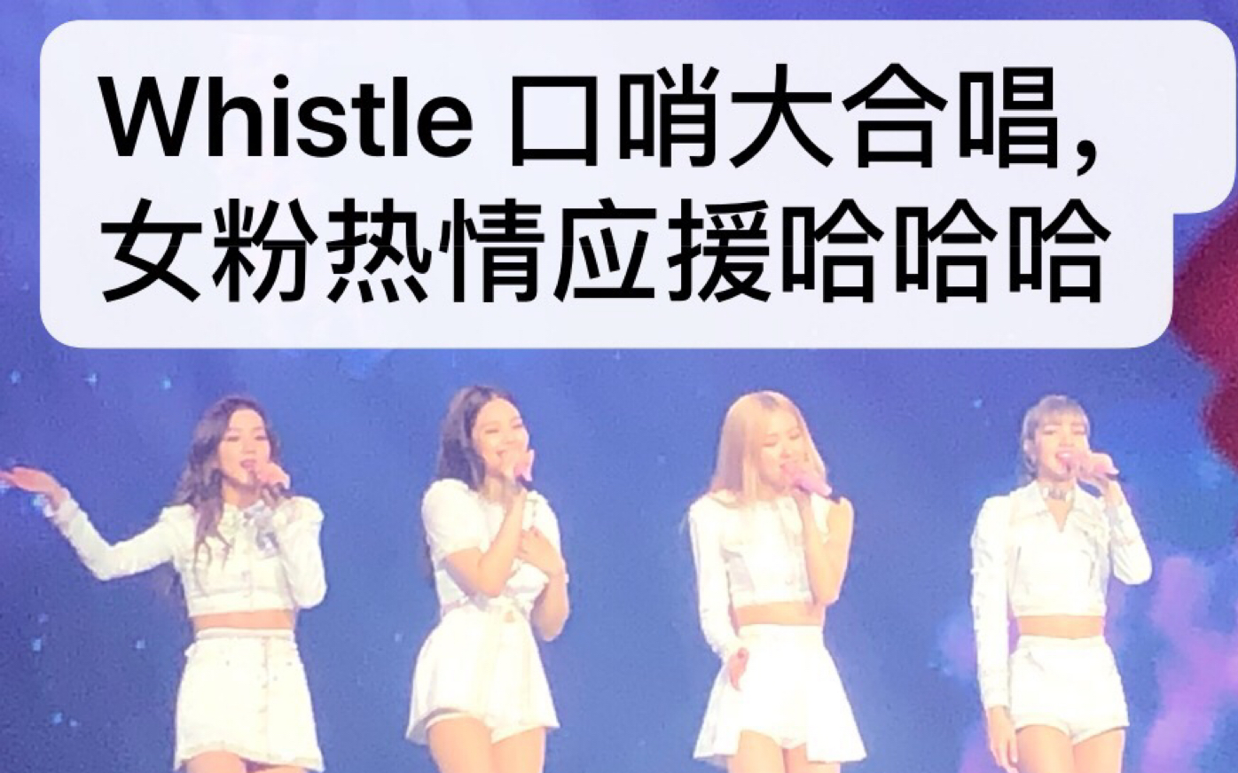 [图]【blackpink】巴黎女粉现场大合唱【Whistle】口哨