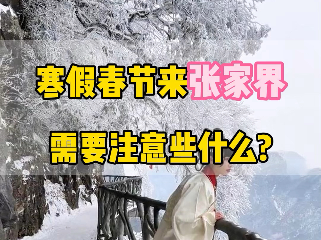 寒假春节来张家界看雪景雾凇需要注意些什么?需要穿什么衣服?什么时候下雪?这个视频一次性讲清楚#张家界旅游攻略#张家界旅行#天门山旅游攻略#森林...