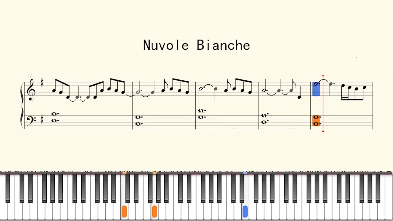 钢琴谱nuvolebianche钢琴日常练琴钢琴谱钢琴钢琴简