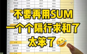 Download Video: 千万别用SUM函数求和了， 太笨了