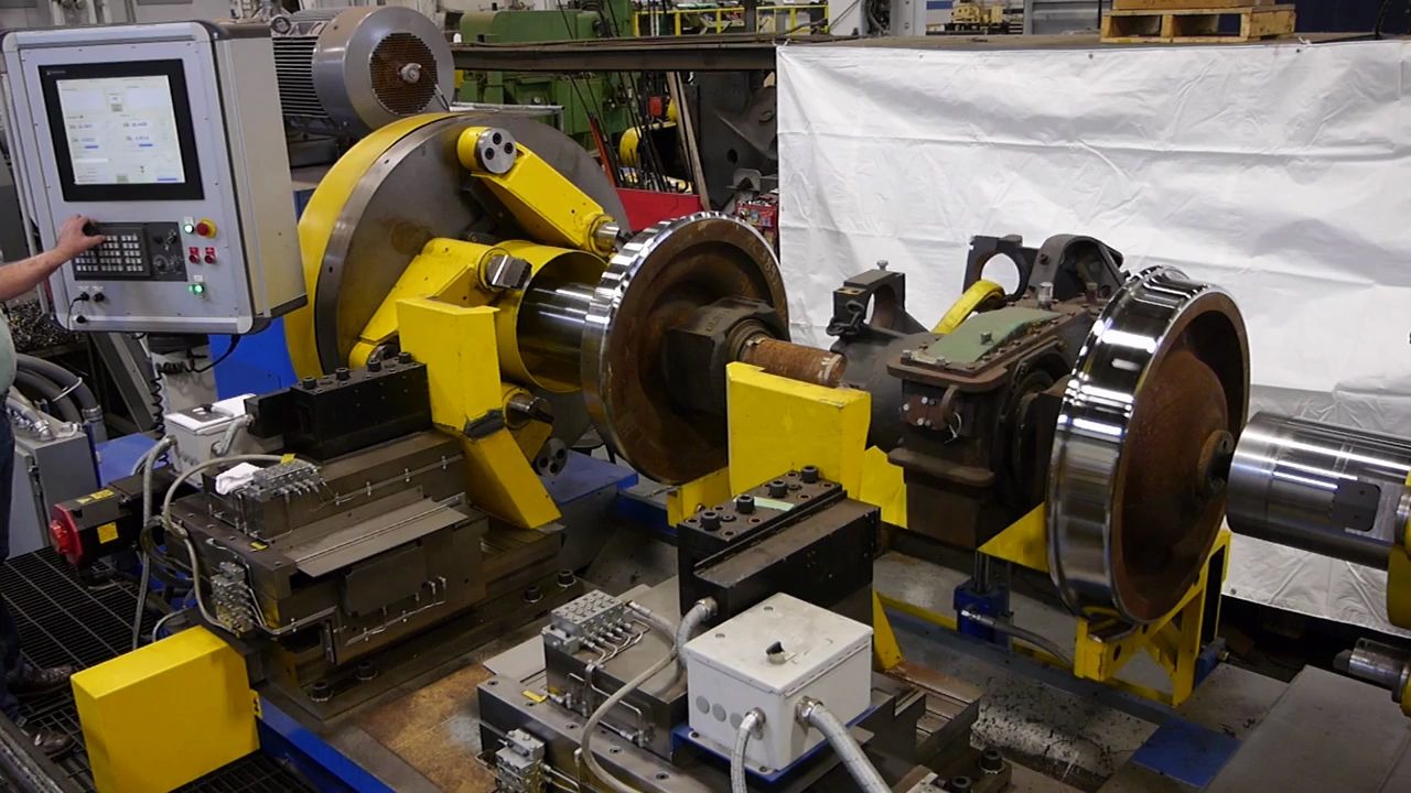 火车机车轮对落轮车床车轮车床nsh集团西蒙斯公司