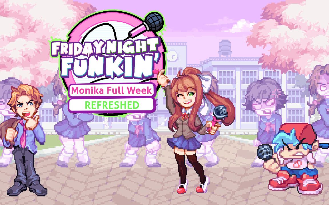 [图]【FNF元老级模组】粉丝的音乐重置！VS .Monika REFRESH 困难难度全流程