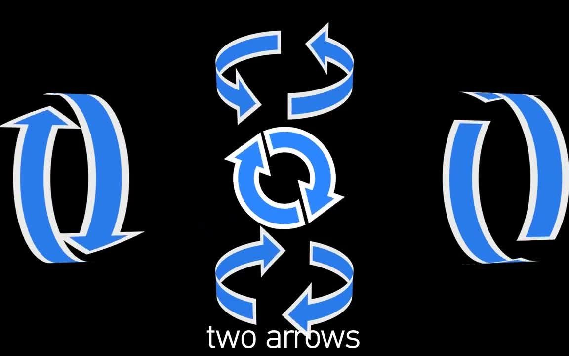 pr模板 | 创意深色背景动态动画彩色旋转箭头标题展示